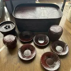 漆器 菓子器・喰籠 5点セット