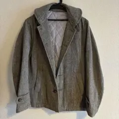 グレー フード付きジャケット