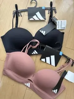 梅雨入りSALE❇️adidas❇️アディダス❇️スポブラ❇️ノンワイヤー❇️Lサイズ②点のサムネイル