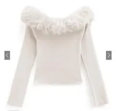 GRL 2Wayファーオフショルダーリブニットトップス［an1517］