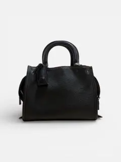 ブラックレザー ハンドバッグ　コーチ　COACH