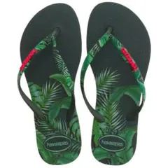 havaianas リーフ柄ビーチサンダル 23センチ
