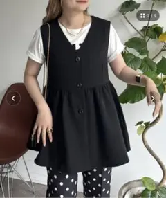 プロズヴェール　美品　ペプラム　ジレ　ベスト