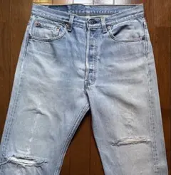 【90s】Levi's 501xx USA製 赤文字 グランジ ダメージ W34