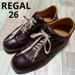REGAL　26　レザー　レースアップ　ブラウン　リーガル　スニーカー　メンズ