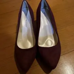 イマージュコレクション♡バーガンディ スエード ポインテッドトゥ パンプス