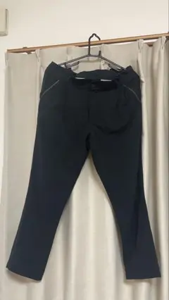 黒 スラックス フロントポケット付き