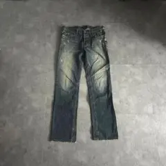 バーバリーブラックレーベルBURBURRYダメージジーンズデニムパンツw79