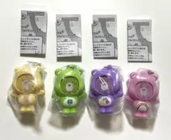 ケアベア　フォトフレームマスコット　黄•緑•紫•ピンク　4種セット