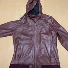 LIUGOO 本革 レザーハイネックパーカー LIUGOO LEATHERS