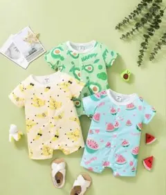 フルーツデザインロンパース3点セット