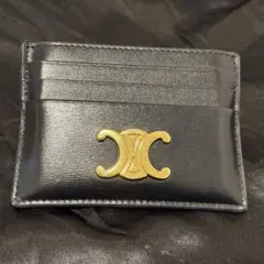 【✨極美品✨】セリーヌ　カードケース　フラグメントケース トリオンフ　黒　レザー