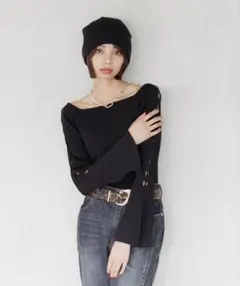 新品タグ付きPAGEBOYページボーイクロススリーブスクエアプルオーバー