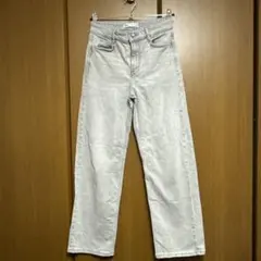 ZARA ライトグレー ストレートデニム 34