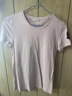 Moncler ピンク ロゴ刺繍 Tシャツ