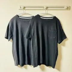 無印良品 メンズ Tシャツ 2枚セット ブラック Mサイズのサムネイル