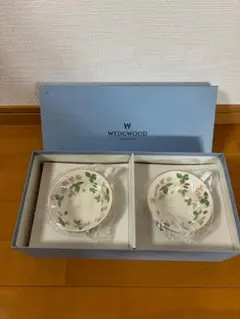 【お箱付き】未使用　ウェッジウッド＊ワイルドストロベリー（ピオニー）2客