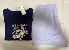 GU WOMEN ラウンジセット(半袖&ショートパンツ) Disney Mサイズ