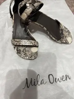 Mila Owen パイソン柄 ストラップサンダル 36のサムネイル