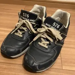 ニューバランス 576 26cm ネイビー レザー 限定