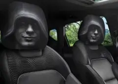 カーシート ヘッドレストカバー 2枚セット ホラー