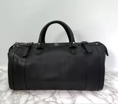 非売品　メルセデスベンツ×ゴールドファイル　レザー　ボストンバッグ　ブラック