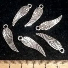 4点限り⭐羽根.。.:*6個♡シルバーチャーム