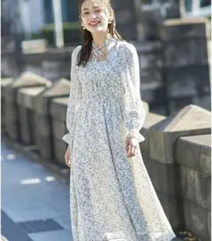 【再値下げ】トッコクローゼット　花柄ワンピース　オフホワイト