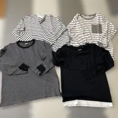 子供用ストライプ 長袖カットソー 150cm 160cm4点セット