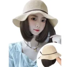 しぃちゃん ラフィア調ブレードキャップ mamot ホワイトブラック2個