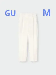 ジーユー　ハイウエストテーパードパンツZ+E　レディース　ホワイト　M