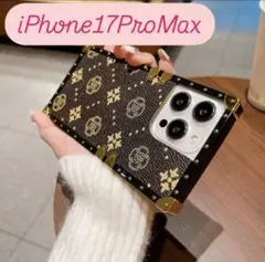 【iPhone17ProMax】花柄ケース ストラップ付き