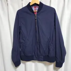 【ユニクロ】コットンリブブルゾン　ネイビー　Mサイズ　No.426044のサムネイル