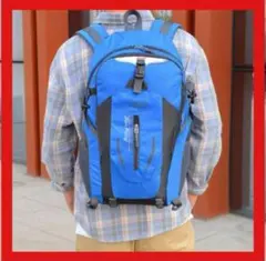 新品　男女兼用　バックパック 登山リュック リュックサック 軽量 撥水 ブルー