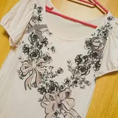 ◆レストローズ◆リボンTシャツ◆のサムネイル