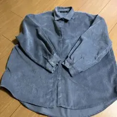 コーデュロイ　ビッグシャツ　長袖