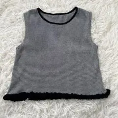 CITY SHOP ベイクルーズ フリル ボーダー ノースリーブ ニットのサムネイル