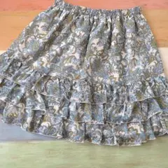 pour la frime フリル花柄スカート　FREESIZEのサムネイル