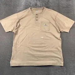 Carhartt カーハート　コーヌコピア　Cロゴ　ヘンリーネック　ベージュ