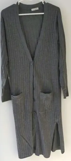 a.v.v standard グレー リブ編み カーディガン