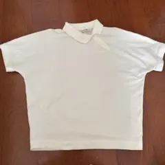 LACOSTE ホワイト ポロシャツ 半袖　変形　レディース　34