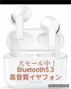 新設計　Bluetooth5.3　ワイヤレス イヤホン　ノイズキャンセリング 白