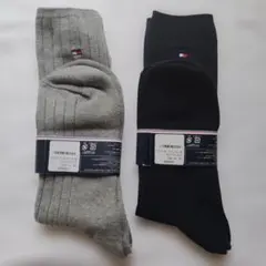 TOMMY HILFIGER 靴下 2足セット 25-27cmネイビー/グレーのサムネイル