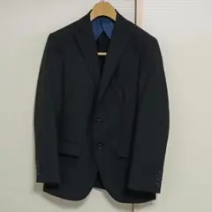 背抜【美品】ORIHICA セットアップスーツ春夏A4 黒 ブラック