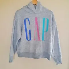 GAP ロゴ パーカー S グレー マルチカラー 古着