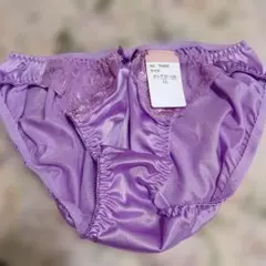 紫色 LＬサイズ花柄刺繍 レースショーツ新品