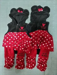 双子 身長60〜70 、ミニーマウス、セットアップ♦12月7日 再値下げ