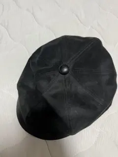 最終値下げ　calee キャスケット　大きめ　レザー　黒　日本製 050761○ CALEE レザー キャスケット S ブラック ハンチング の