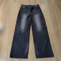 WEGO デニムパンツ ワイドシルエット ブラックのサムネイル