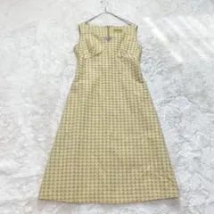 ホコモモラ　夏　刺繍　イエロー　ノースリーブ　ロングワンピース XL